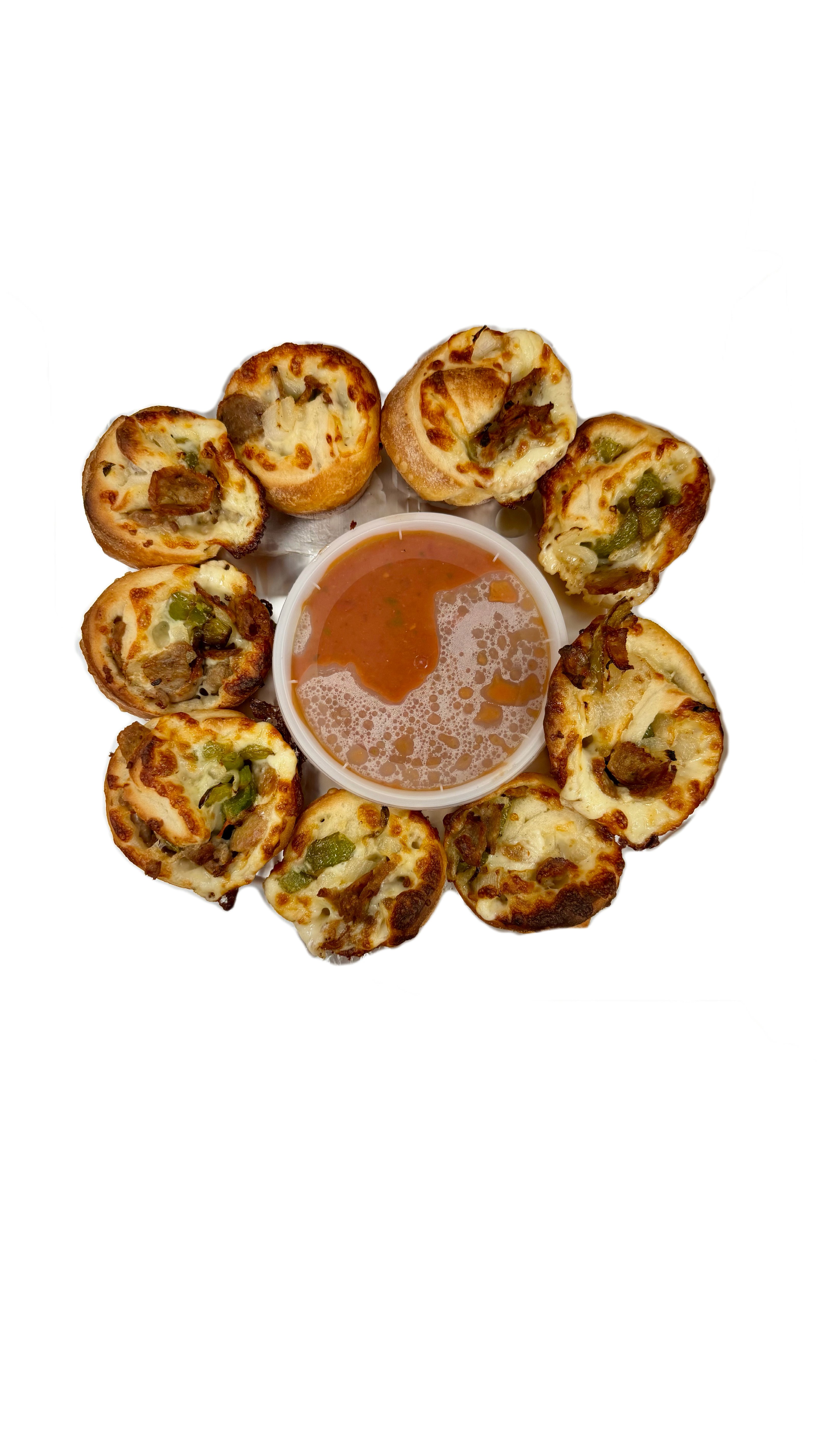 Sausage, Onion,Green Pepper Pinwheel